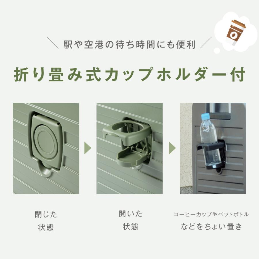 スーツケース フロントオープン 容量拡張機能 M/Lサイズ 収納ポケット