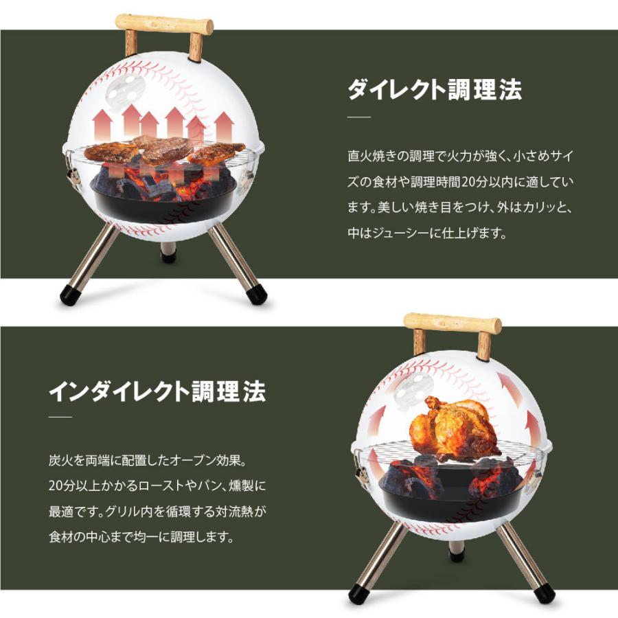 South Light バーベキューコンロ 蓋付き 2-6人用 蒸し焼き スモーク
