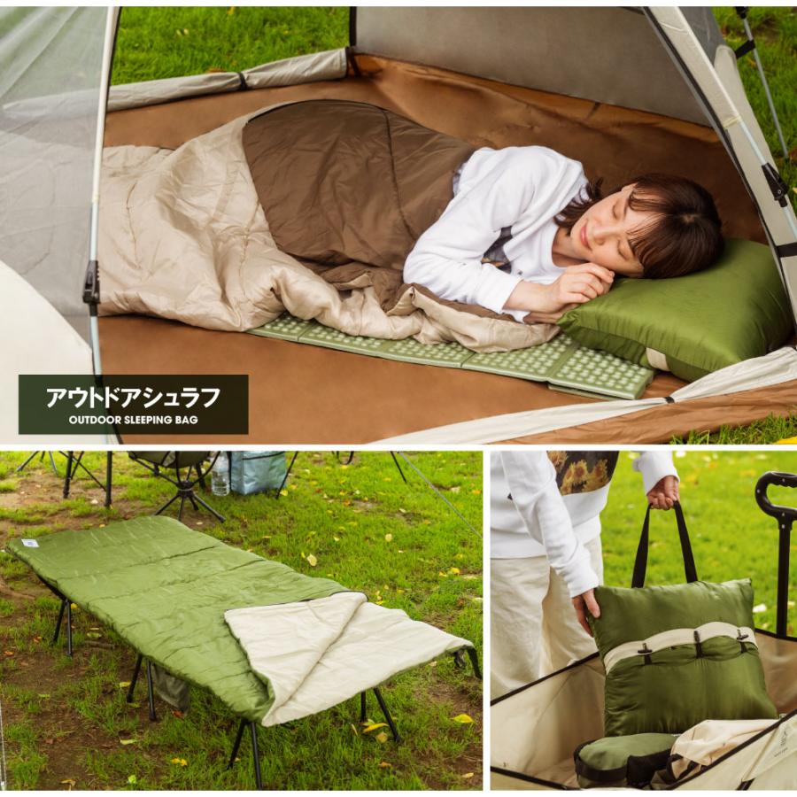 キャンプ　用品　セット　バックパック　テーブル　チェア　1人用　テント　寝袋 楽天市場】寝袋 封筒型 SLEEPING BAG シュラフ 800g アルミ寝袋