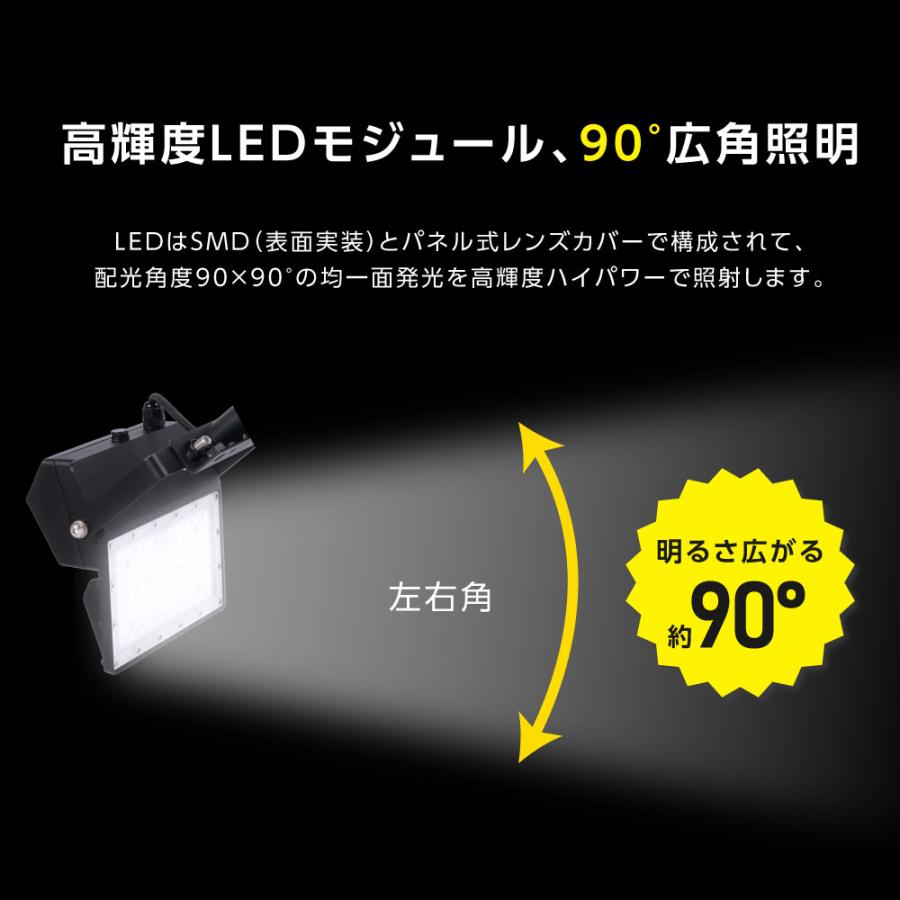 LED投光器 LEDライト 昼光色 電球色 50W 7250lm 屋外 防 IP65 90