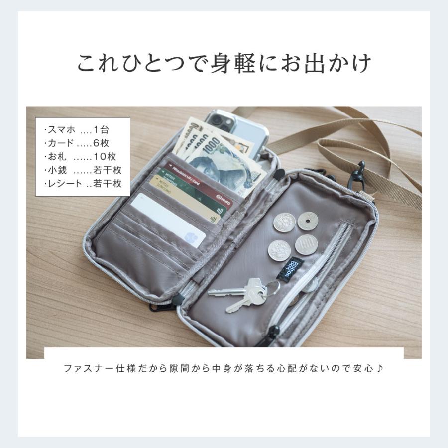 スマホショルダー スマホポーチ クリア窓 サコッシュ パスケース