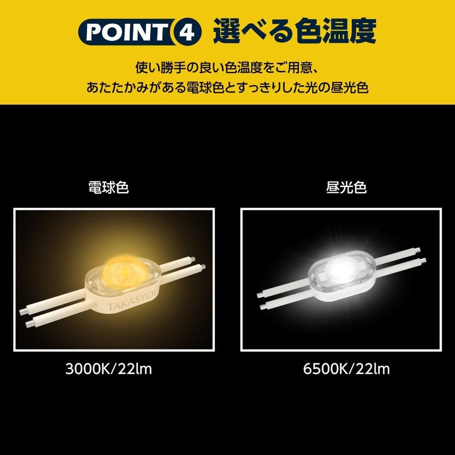 あすつく 新商品 LEDモジュール レンズ一体式 1灯タイプ IP67 防水 電球色 昼光色 6500k tks-m1-100｜asuka-stote｜05