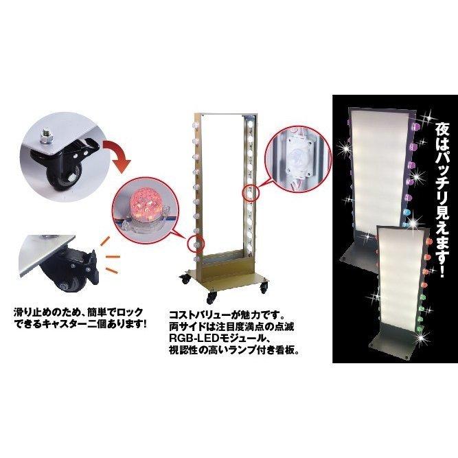 送料無料】看板 店舗用看板 照明付き看板 内照式 薄型回転LEDサイン球