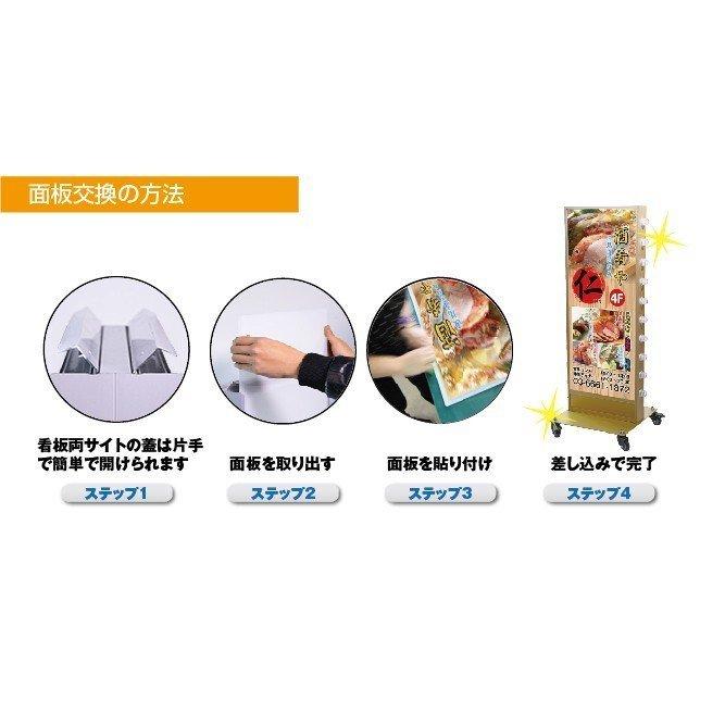 送料無料】看板 店舗用看板 照明付き看板 内照式 薄型回転LEDサイン球
