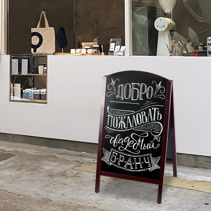 直営店に限定 あすつく 木製ハンド式 A型 ブラックボード チョーク 使用ok H98cm 黒板 看板 両面タイプ A型看板 インテリア 店舗用品 カフェ レストラン 飲食店 Wbd Sl98 Www Acabonding Com