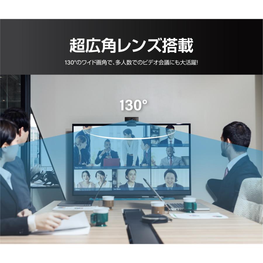WEBカメラ ウェブカメラ 1080P 高画質  オンライン授業 リモート PCカメラ 360° 回転 広角 デュアルマイク内蔵 カバー付 skype会議用 xd-a360u｜asuka-stote｜09