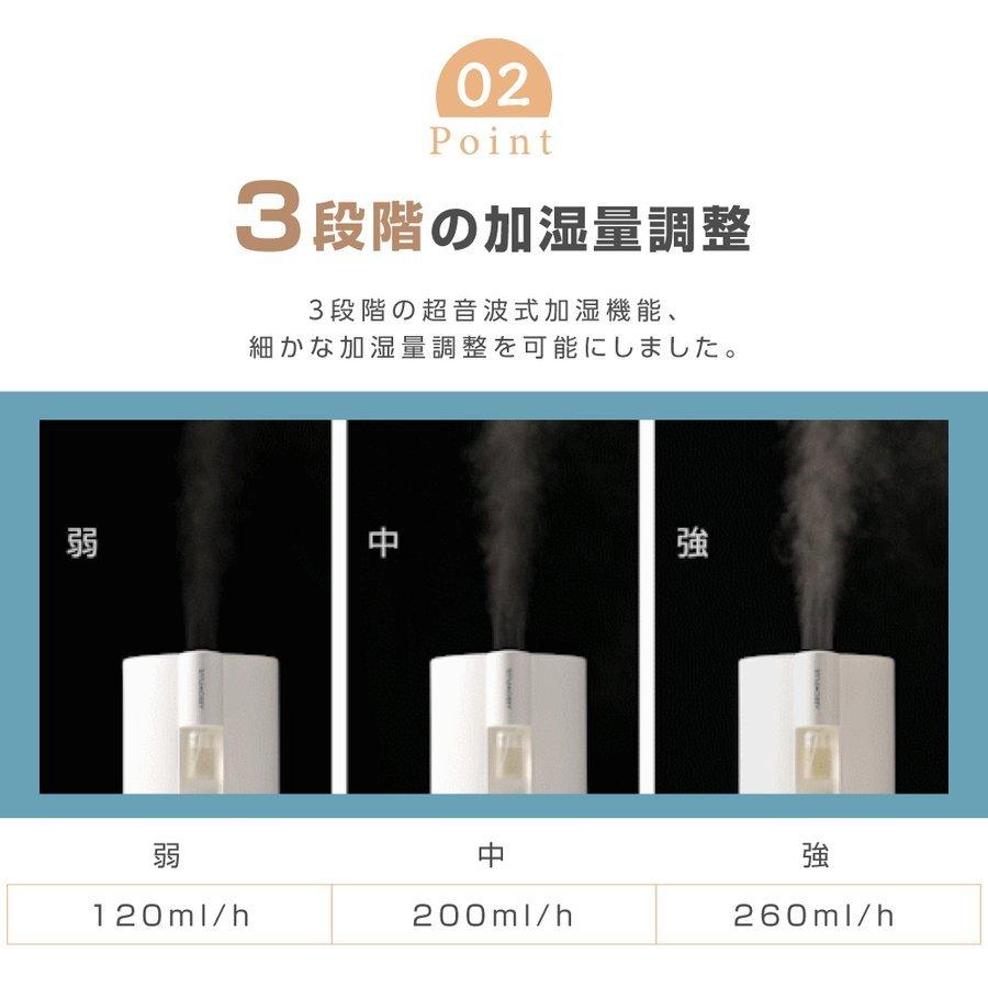 在庫限り】 加湿器 超音波 大容量4L 次亜塩素酸水対応 10畳対応