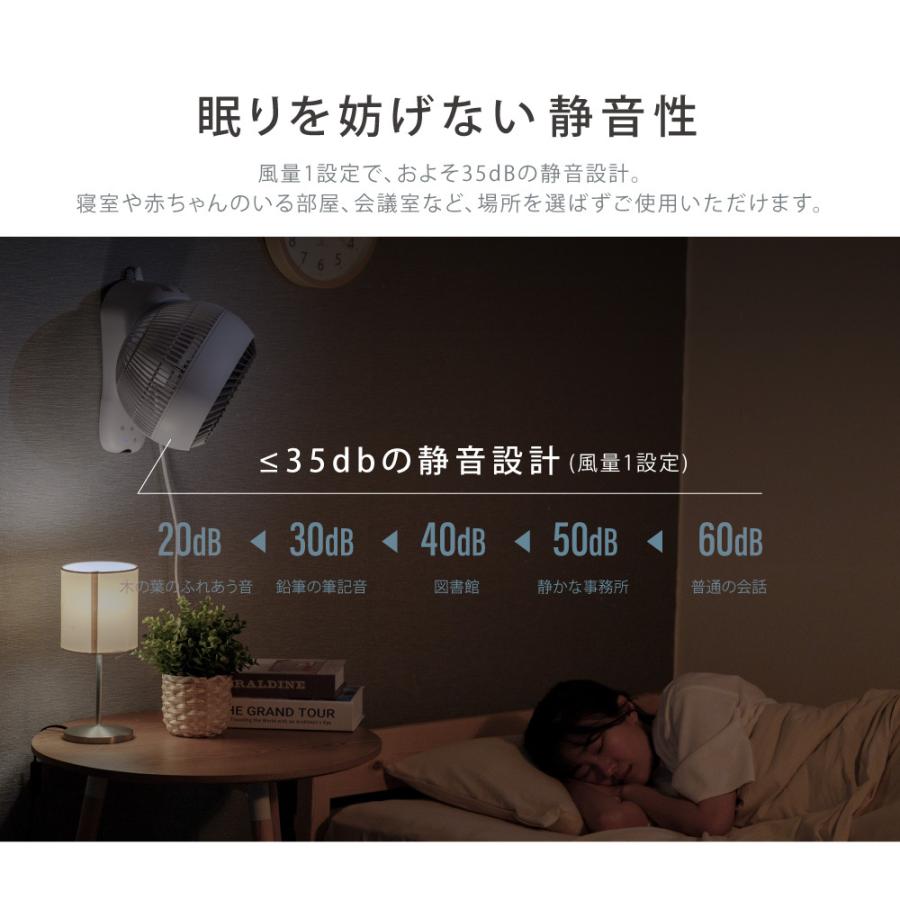 扇風機 壁掛け サーキュレーター 360°首振り 3段階風量調節 卓上 リモコン付き パワフル 3D送風 小型 冷房 空気循環 梅雨 衣類乾燥 プレゼント xr-ht04 | ブランド登録なし | 15