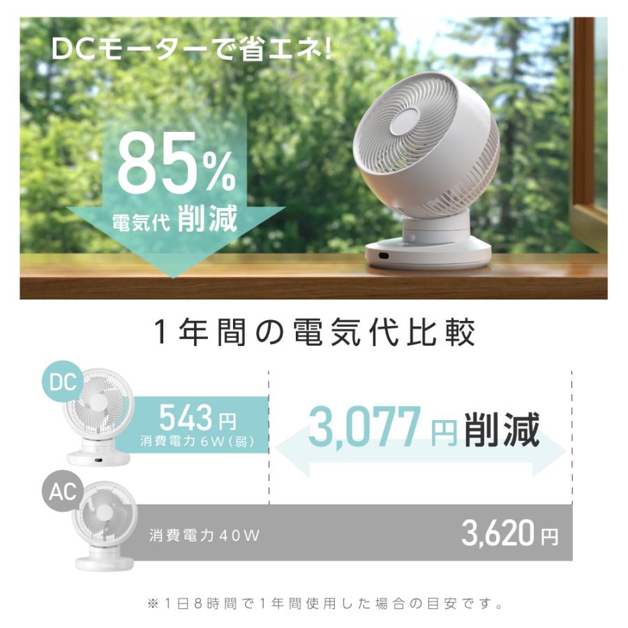 500円クーポン有！ サーキュレーター DC 人感センサー 3D首振り 扇風機 DCモーター 空気循環 換気 梅雨 省エネ タイマー リモコン xr-yy02｜asuka-stote｜05