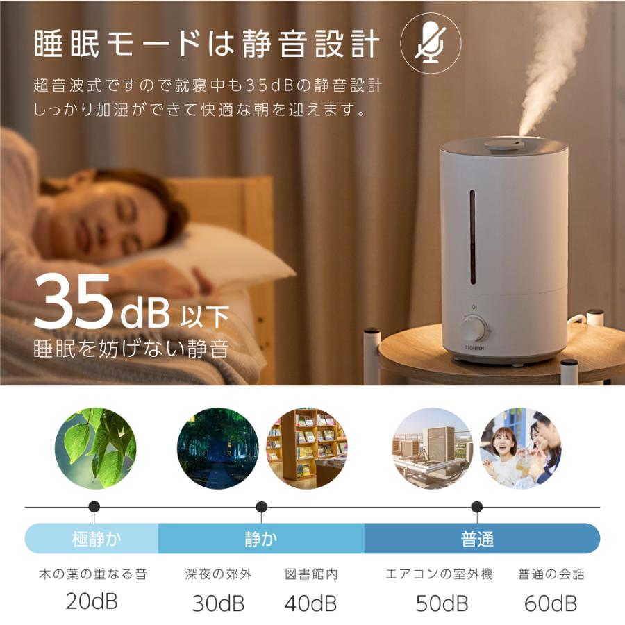 加湿器 超音波加湿器 上から給水 卓上加湿 卓上 オフィス 大容量 4L 9