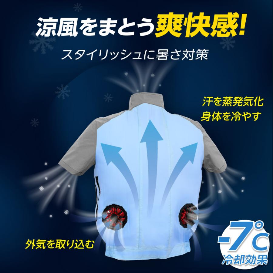 空調ベスト 電動ファン付きウエア 作業服 送風ウェア フルセット