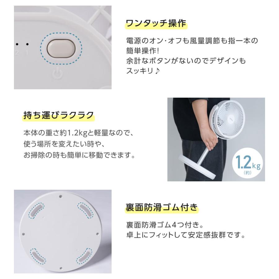 扇風機 卓上扇風機 リビング扇風機 リビング 360°角度調節可能 静音