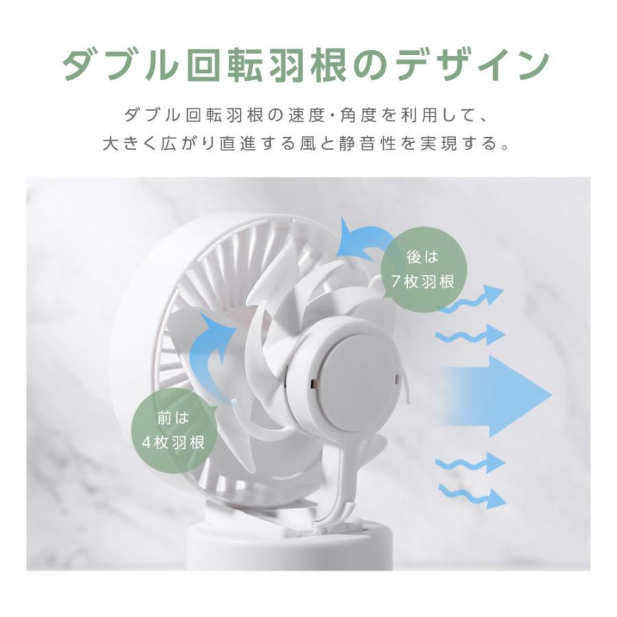 扇風機 卓上 USB 充電 コンパクト 静音 小型 軽量 ミニ扇風機