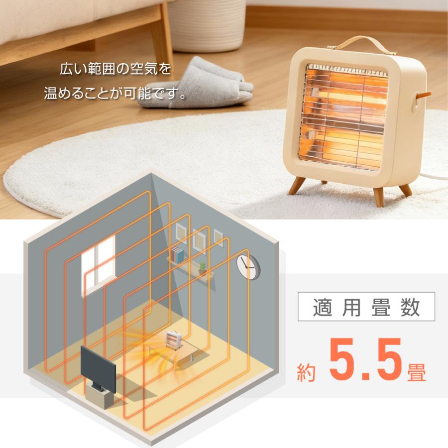 石英管ヒーター 電気ストーブ 2025年仕様変更 暖房 速暖 スリム