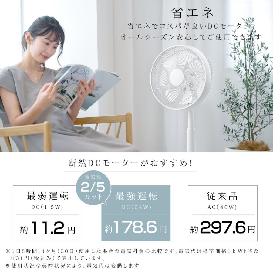 扇風機 サーキュレーター 7枚羽根 12段階風量調節 自動首振り リモコン付き リビング扇風機 高さ調節可能 DC 静音 入切タイマー付き OFFタイマー 節電 xr-yy04 | ブランド登録なし | 09