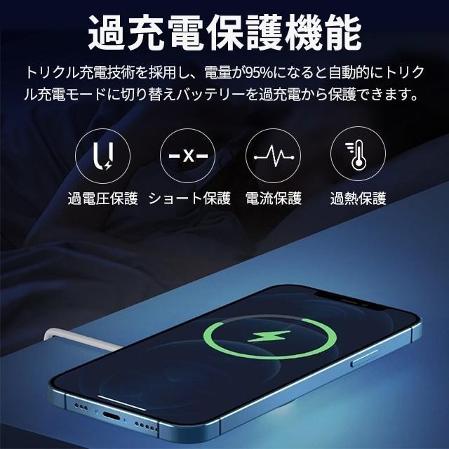 For Magsafe充電器 マグネット式 ワイヤレス充電器 15W出力 - iPhone 12/13(Pro/ProMax/Mini/AirPods｜asuka6-store｜12