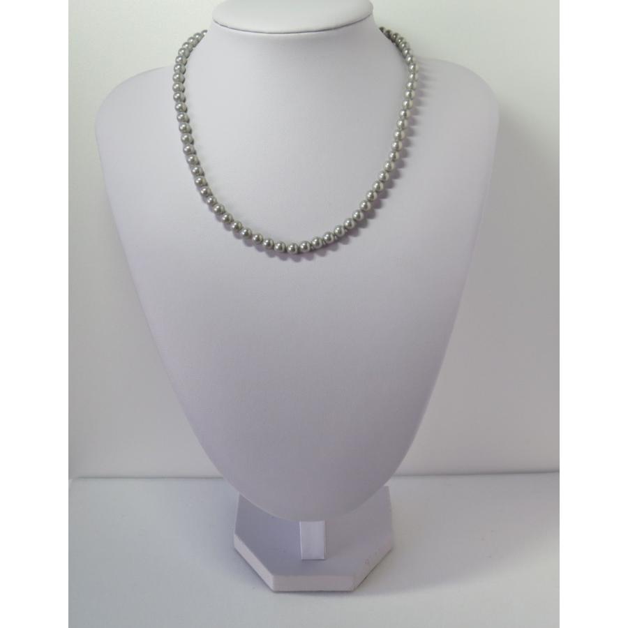 貝パールネックレス6mm グレー 40cm : 飛鳥庵 - 通販 - Yahoo 
