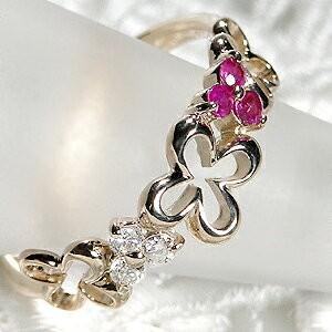 在庫一掃 ダイヤモンド ルビー フラワー リング ダイヤ 指輪 花 可愛い 重ねづけ 10k 10金 ゴールド オシャレ ピンキー ピンキーリング対応 Ass013 Aynaelda Com