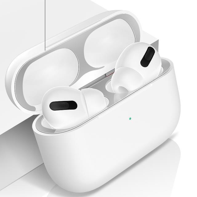 選択AirPods Pro 防塵カバー ダストガード メッキ加工 赤色 スキンシール プロ ケース エアーポッズ アクセサリー クリーナー レッド イヤホン、ヘッドホン AirPods Proダストガード スキンシール エアーポッズ 赤