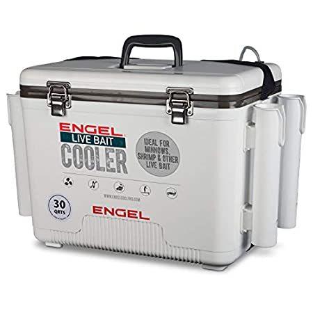 人気沸騰ブラドン Cooler Bait Live Coolers 特別価格Engel with 30Qt.好評販売中 White, Holders, Rod Four & Net タックルボックス