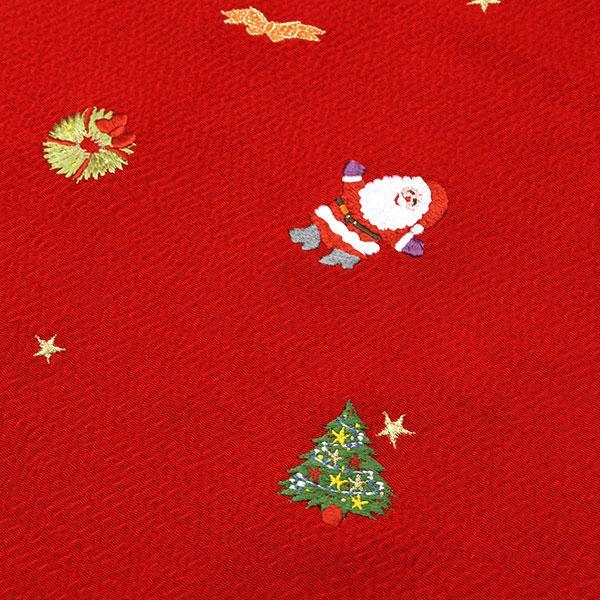 本日限定値下げ クリスマス　半幅帯 値下げしました♪】帯揚げ クリスマスのお洒落に 渡敬謹製 うずら