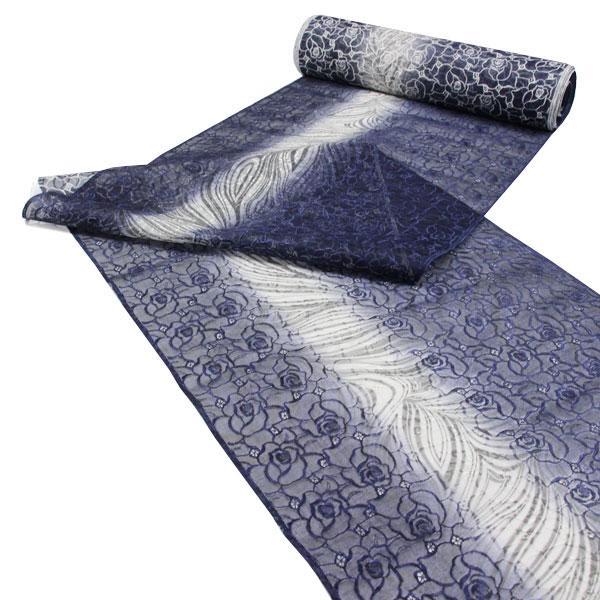 反物 単衣 コート 羽織 塵よけに オーガンジー 刺繍コート 墨ぼかし 薔薇 あすかや [商品番号cot673] |  | 02