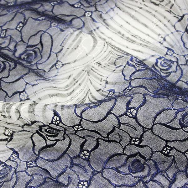 反物 単衣 コート 羽織 塵よけに オーガンジー 刺繍コート 墨ぼかし 薔薇 あすかや [商品番号cot673] |  | 05