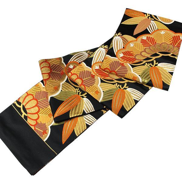 着物 帯 振袖用 西陣ブランド 梅垣 引き箔 袋帯 彩松笹文 フォーマル用