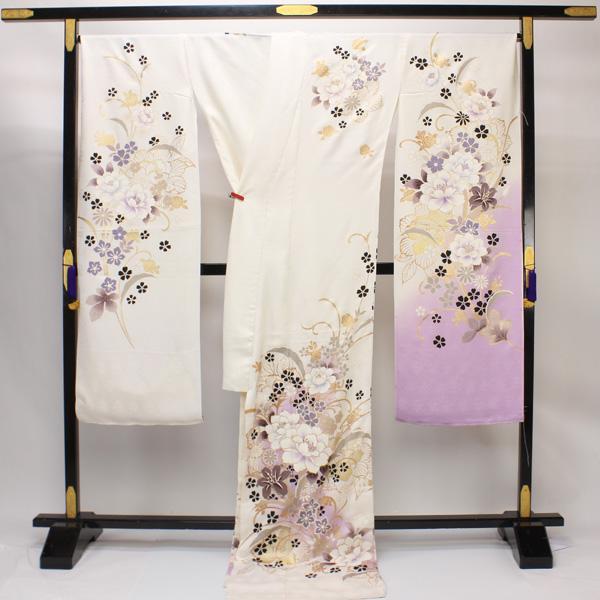 新品未使用【御仕立上・パールトン加工】丹後ちりめん友禅袷着物バラ