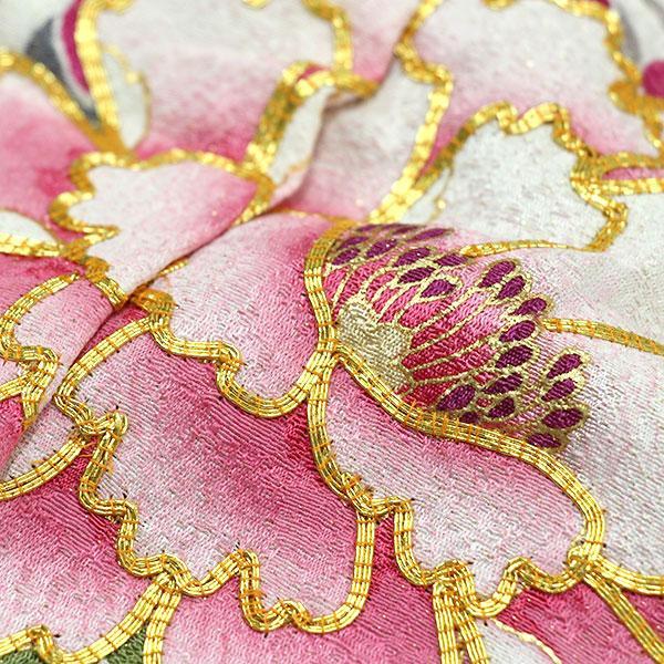 振袖 金箔 染め分 金駒刺繍 絞り 桐（お仕立て付き】着物 名門 吉澤 