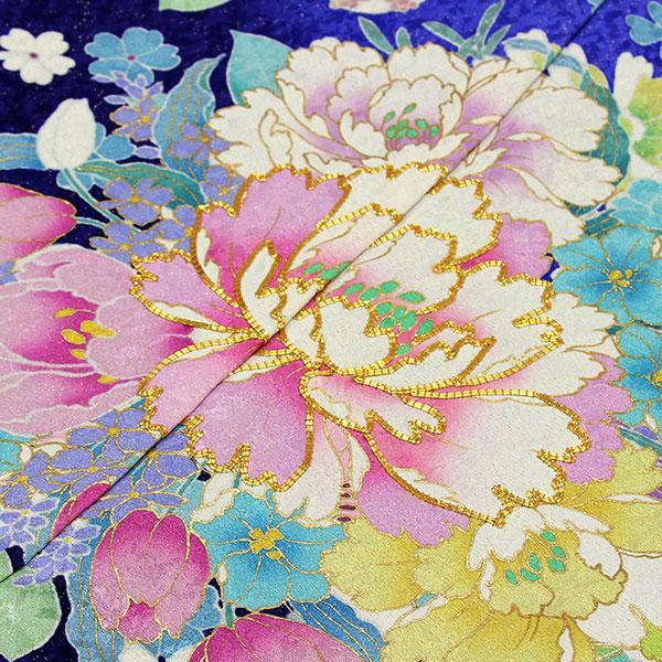 お仕立て付き】着物 名門 吉澤織物 金通し 金駒刺繍 振袖 吉澤の友禅 