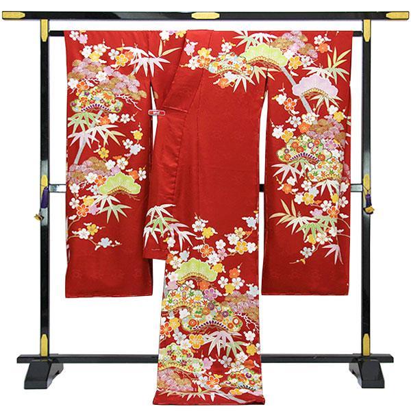 久保耕 京友禅 赤系 花筏 振り口付き振袖 袋帯 フルセット 着物 久保耕謹製 手描き手加工 本振袖 京都 久美すがた 松竹梅 あすか