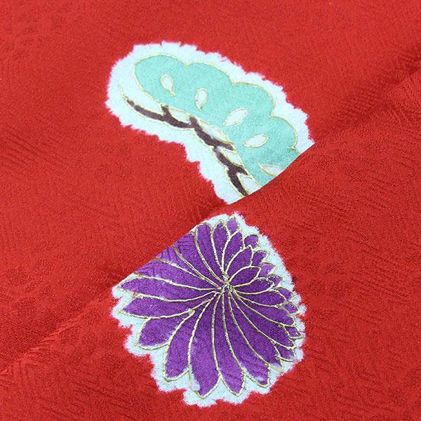 着物 友禅本振袖 京手描き 内と良 謹製 三巻桶絞りに波に桜図 あすかや