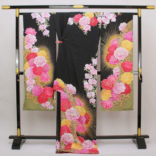 着物 振袖 假屋崎省吾プロデュース 花意匠 未仕立て あすかや [商品番号fs421]の画像