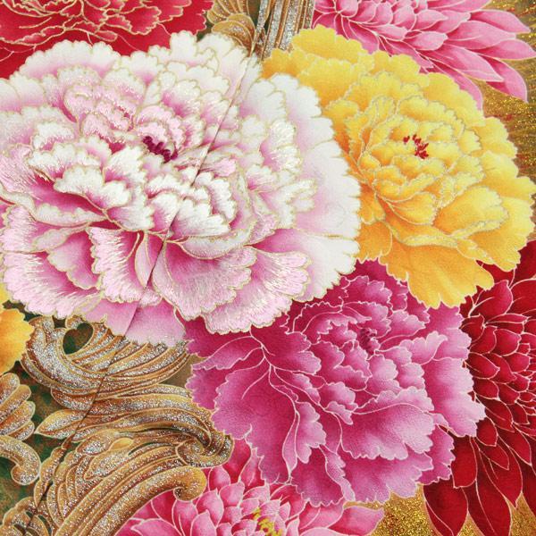 着物 振袖 假屋崎省吾プロデュース 花意匠 未仕立て あすかや [商品番号fs421]の画像
