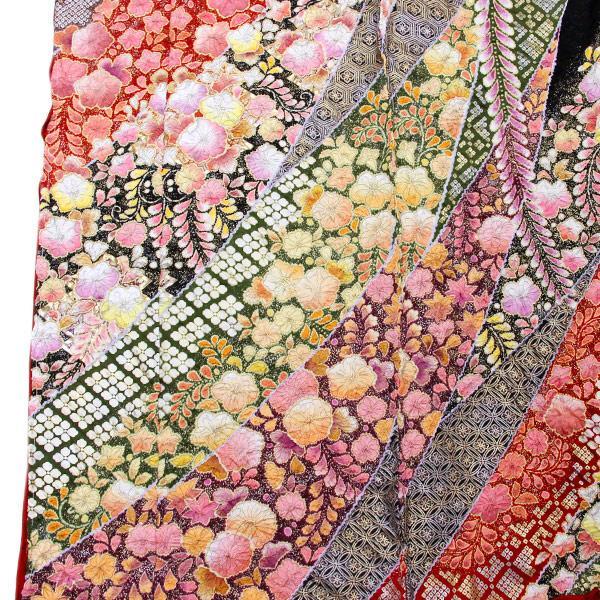 桐屋翠山工房　辻ヶ花　晴れの日　成人式　着物　064w p 着物 振袖 辻が花 翠山工房 桐屋 謹製 翠山落款入り 金通し生地 未