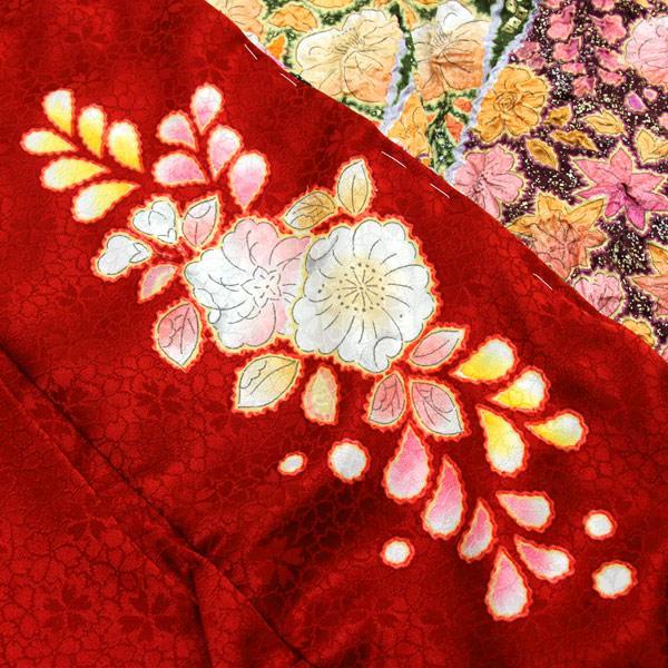 着物 振袖 辻が花 翠山工房 桐屋 謹製 翠山落款入り 金通し生地 未