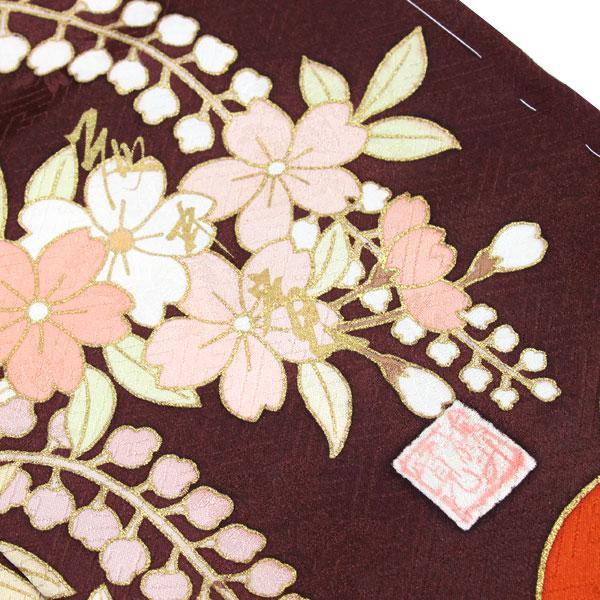 お仕立て付き】着物 皇室作家 藤井寛 最高級 紋綸子 本振袖 金彩 金駒  