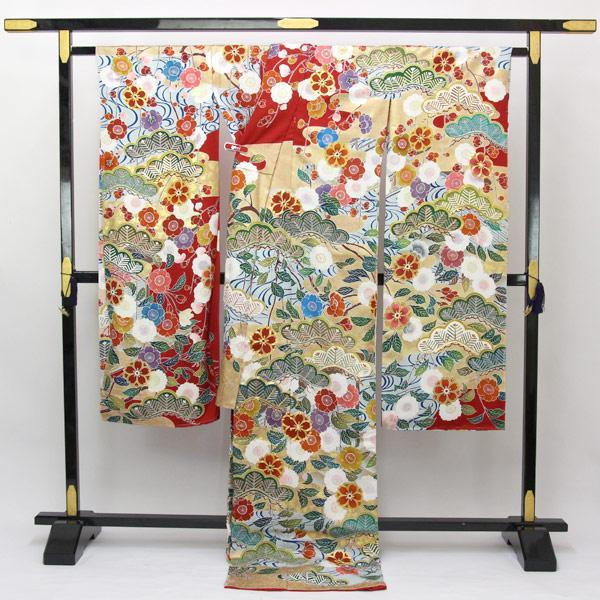 豪華振袖 正統派 綸子 紗綾形地紋 金彩加工 金駒刺繍 丹後ちりめん