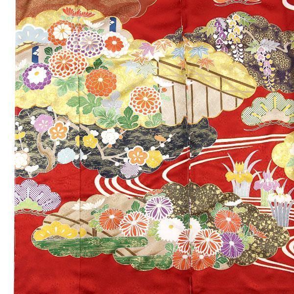 お仕立て付き】着物 友禅本振袖 京手描き 内と良 謹製 日本の絹 雲取り  