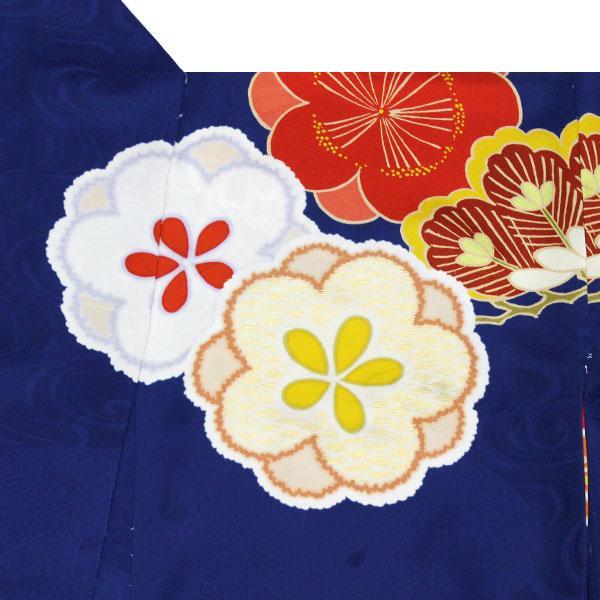 お仕立て付き】着物 振袖 豪華 綸子 波枠地紋 金彩金駒刺繍 疋田に梅紋 