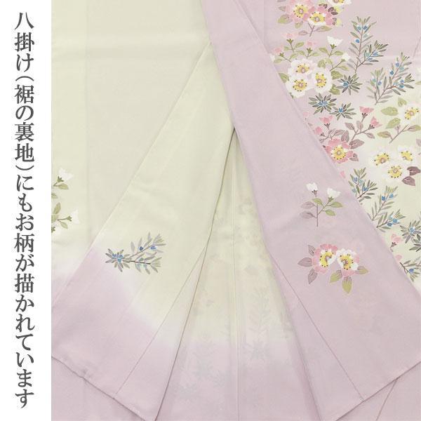 お仕立て付き】着物 本加賀友禅 藤村 建雄 作 八重梅花空木に槙 お仕立て付き】着物 本加賀友禅 藤村 建雄 作 八重梅花空木に槙
