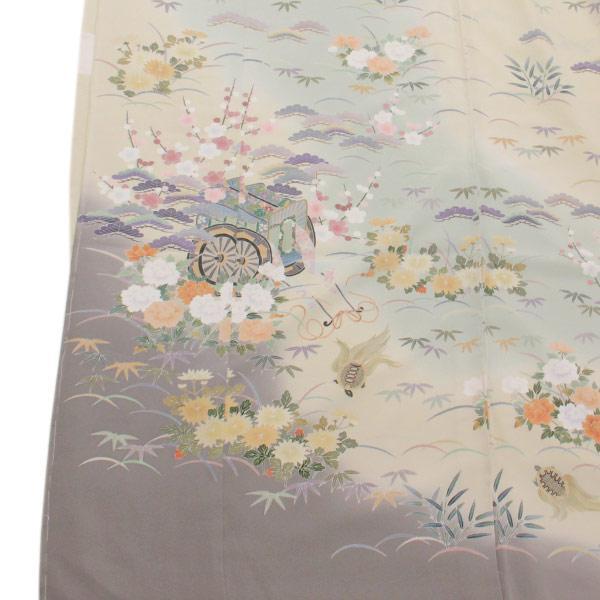 お仕立て付き】着物 加賀 草木 友禅作家 田村哲彦作 手描き本 お仕立て付き】着物 加賀 草木 友禅作家 田村哲彦作 手描き本