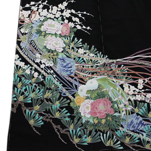 着物 伝統工芸品 本加賀友禅 黒留袖 坂下依里子作 花くす玉 あすかや [商品番号hm1950]の画像