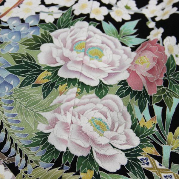 着物 伝統工芸品 本加賀友禅 黒留袖 坂下依里子作 花くす玉 あすかや [商品番号hm1950]の画像