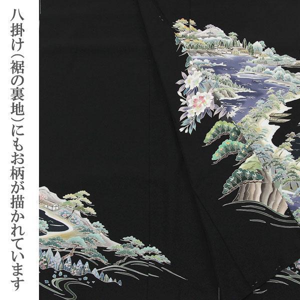 着物 伝統工芸品 本加賀友禅 黒留袖 多崎元人作 天の橋立 あすか