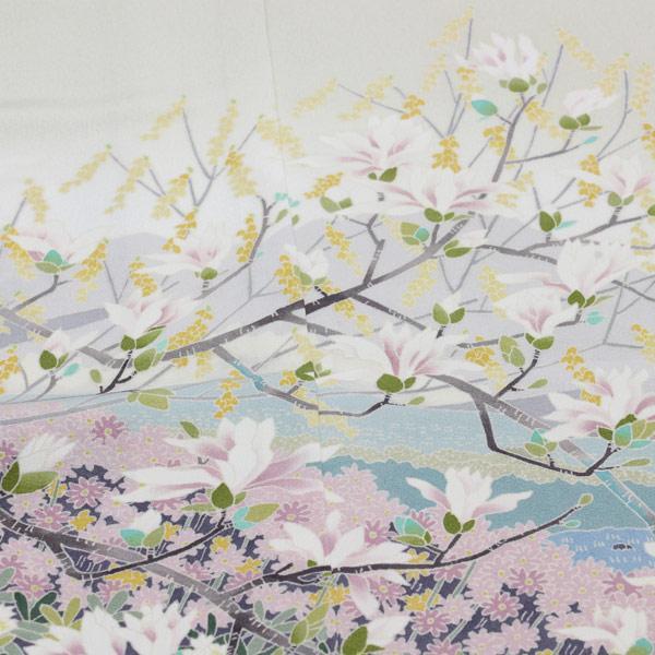 お仕立て付き】着物 本加賀友禅 伝統工芸品 色留袖 横山秀一 作 お仕立て付き】着物 本加賀友禅 伝統工芸品 色留袖 横山秀一 作