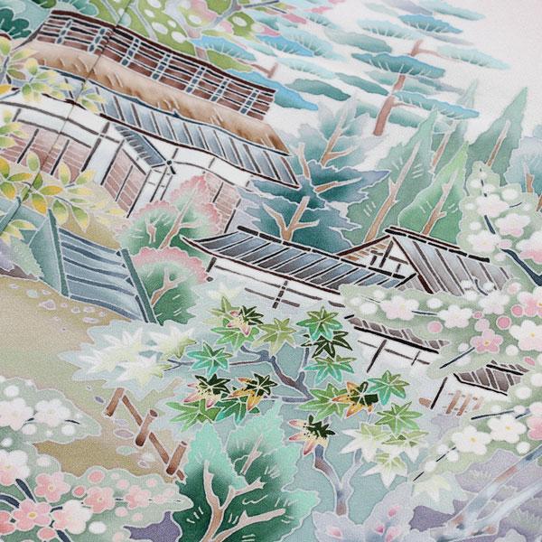 お仕立て付き】着物 本加賀友禅 伝統工芸品 色留袖 多崎元人 作 清庭 