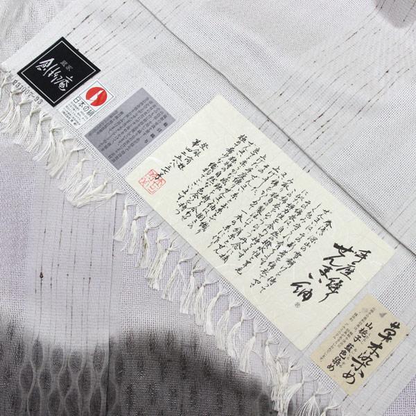 着物 単衣用 十日町の名門 青柳 謹製 櫛引き織り 草木染め 訪問着 手座繰り ぜんまい紬 あすかや [商品番号hm1983]の画像