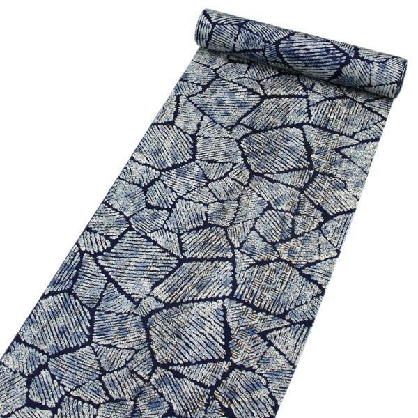 反物 天然灰汁建発酵 播磨藍 小紋着尺 藍染臈纈作家 古川三郎氏